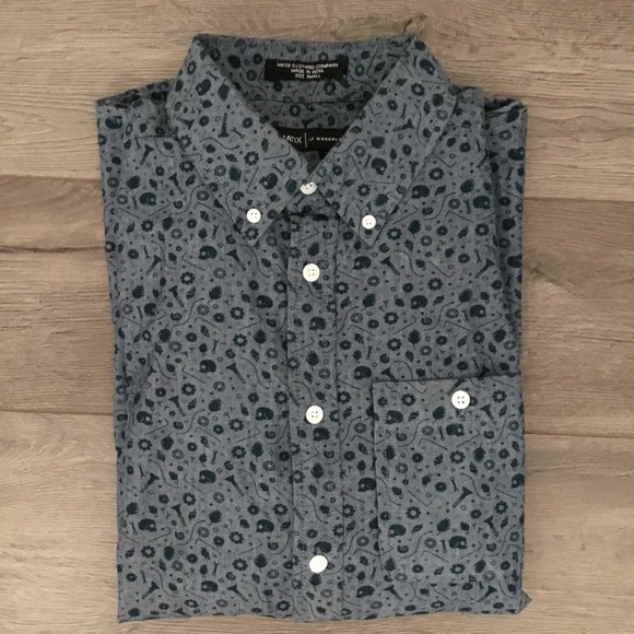 Matix Clothing Company Other - Men’s Matix Floral skull Patterned Button Up